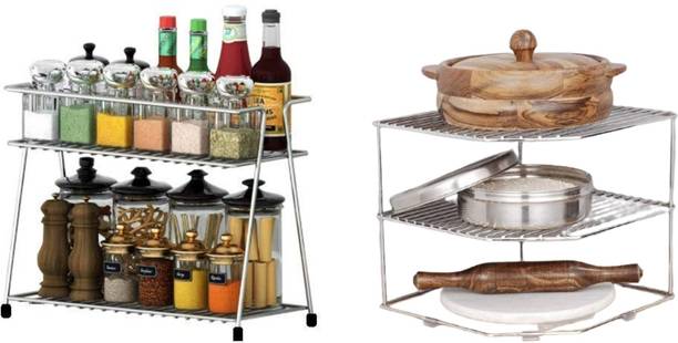 Kombuis Kitchenware Utensil Kitchen Rack Steel Modular Kitchen Storage Rack