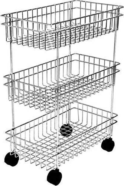DEVASHREE STEEL Fruits/Vegetables Kitchen Rack Carbon Steel