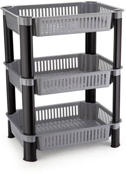 Finner Fruits/Vegetables Kitchen Rack Plastic Plastic Shelf Stand Basket Rack for Kitchen Storage Organizer Fruits/Vegetables