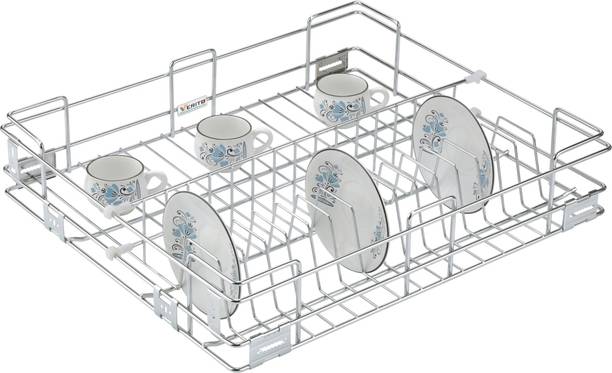 Verito Cutlery Kitchen Rack Steel Cup and Saucer Kitchen Basket 15X20X4 Inch / Kitchen Drawer / Kitchen Cabinet