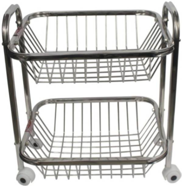 Orbix Utensil Kitchen Rack Steel premium 2 Tier Modular Kitchen For Stoage And Mobility