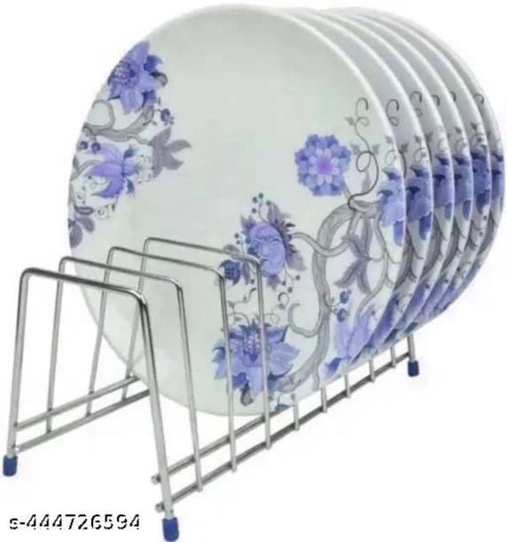 UPTOP Plate Kitchen Rack Steel Plate Rack Holder Stand for Kitchen Utensil Rack, Pot lid Holder