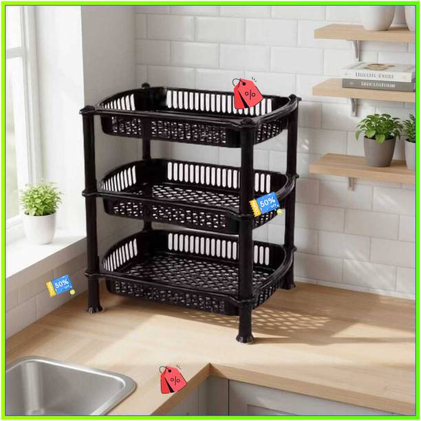Pipasa Fruits/Vegetables Kitchen Rack Plastic Vegetable Stand for Kitchen Basket 241