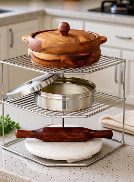 GM90 COLLECTION Chakla/Belan Kitchen Rack Steel Kitchen Rack Steel Stand | Bartan Stand Steel | Kitchen Organizers