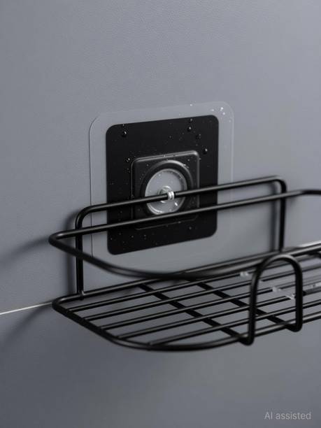 Almora Cutlery Kitchen Rack Iron ALMORA Self-Adhesive Metal Bathroom Corner Shelf Rack, Wall mount
