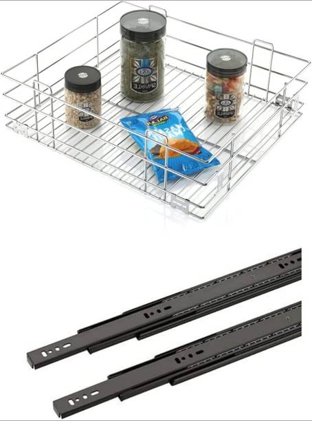 Landwood Utensil Kitchen Rack Steel plain 15x20x6 modular kitchen basket with channel cabinet drawer accessories
