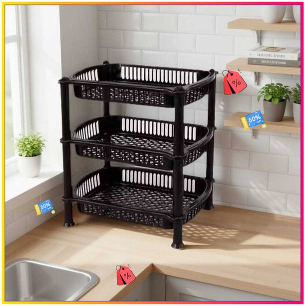 Pipasa Fruits/Vegetables Kitchen Rack Plastic Vegetable Stand for Kitchen Basket 34