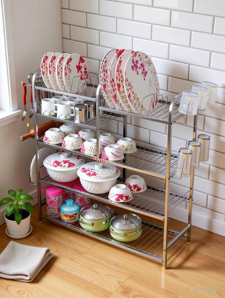 AVAIL Utensil Kitchen Rack Steel Creative In Innovation 5-Tier Multipurpose Kitchen Storage Shelves (31 x30 Inch)