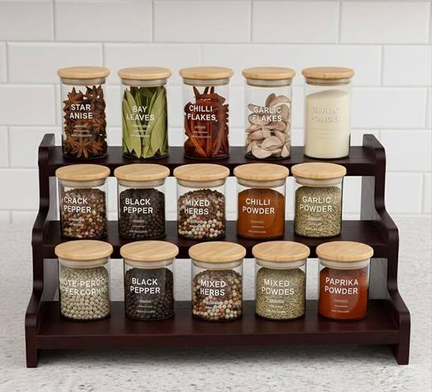 wooden craft Cutlery Kitchen Rack Wood Brown jn