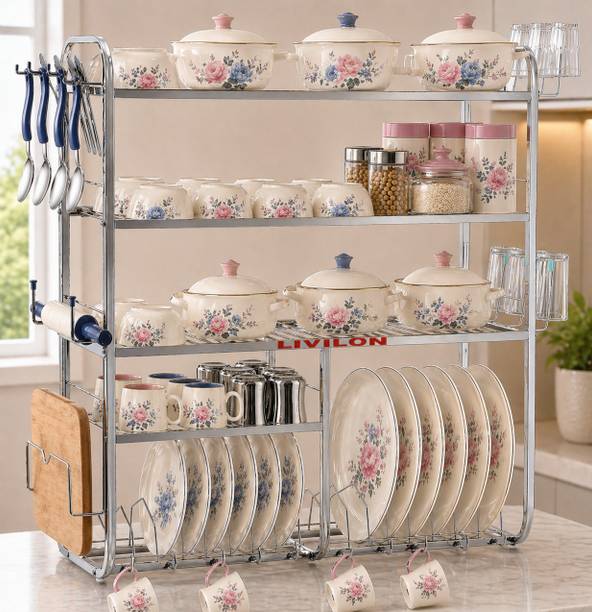 LIVILON Utensil Kitchen Rack Steel rack for kitchen storage utensils, kitchen rack steel,