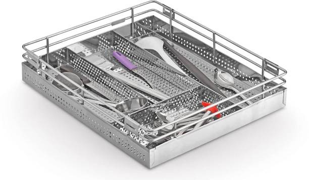 Verito Cutlery Kitchen Rack Steel Kitchen Cutlery Basket 19X20X4 Inch / Modular Kitchen Basket / Kitchen Cabinet