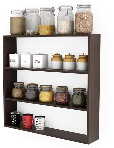 Carvedcreations Containers Kitchen Rack Wood Kitchen Rack Organizer