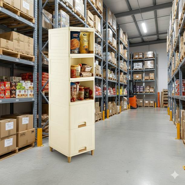 MAXTID Can Kitchen Rack Plastic 5 Layer Plastic Drawer Cabinet for Bedroom