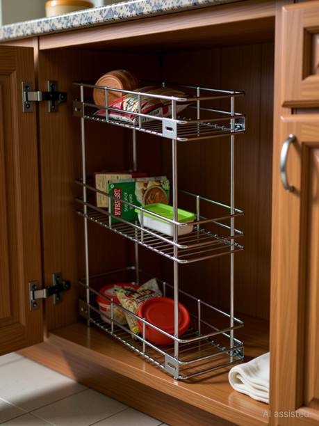 Orbix Utensil Kitchen Rack Steel modular kitchen pullout asket 6×20×21 inch cabinet storage drawer