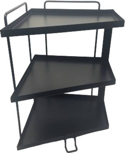 Easyroot Containers Kitchen Rack Iron Metal 3 Tier Kitchen Organizer, Corner Shelf, Bathroom Organiser, Utilities Rack