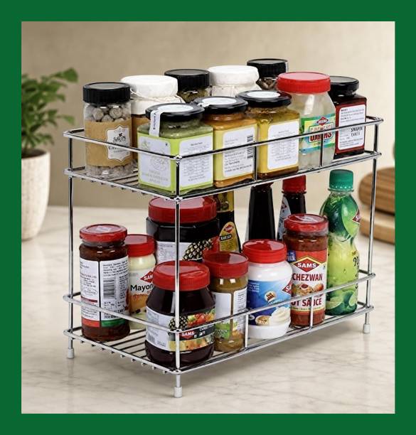 GESCHIR Utensil Kitchen Rack Steel Premium Cabinet Organization Modular Shelf Stand