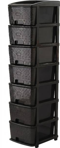 MAXTID Containers Kitchen Rack Plastic 5 Layer Pink Durable Cabinet Organizer for Kitchen, Bathroom and Utility Room