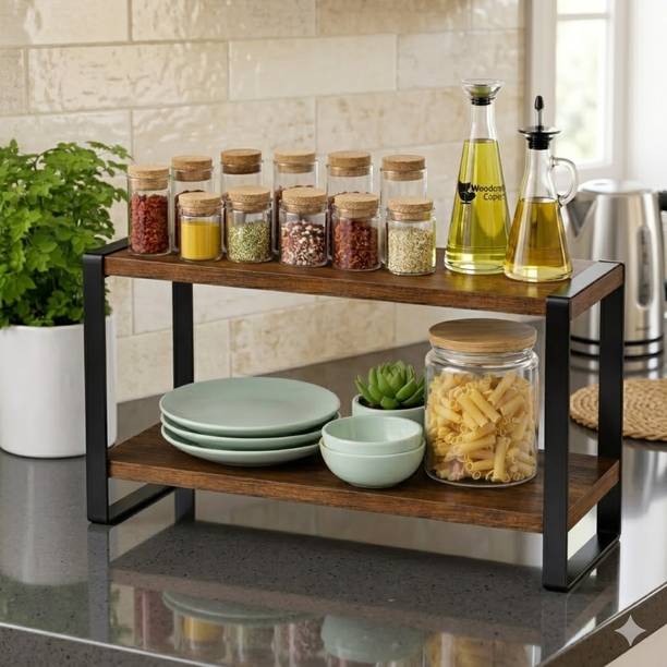 Dwhandicrafts Containers Kitchen Rack Wood Premium Wood...
