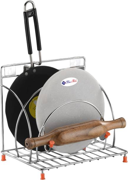 FineArts Chakla/Belan Kitchen Rack Steel Steel Stainless Wall Mounted Stand