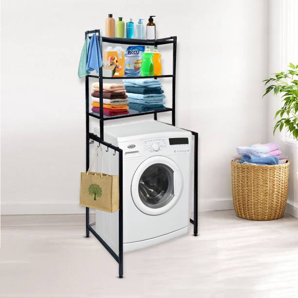 Laksh Casa Containers Kitchen Rack Iron Iron 3Tier Washing Machine Rack-Storage Shelves,Laundry Organizer rack,Wall rack