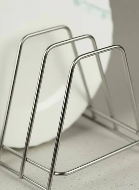 Ramzu Utensil Kitchen Rack Steel Stainless Steel Saucer Stand/Dish/Thali Stand for Modular Kitchen Basket Plate