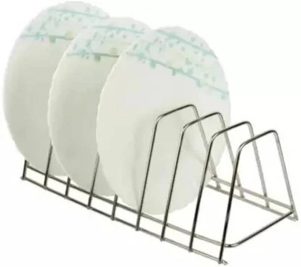 Ramzu Utensil Kitchen Rack Steel Stainless Steel Saucer Stand/Dish/Thali Stand for Modular Kitchen Basket Plate