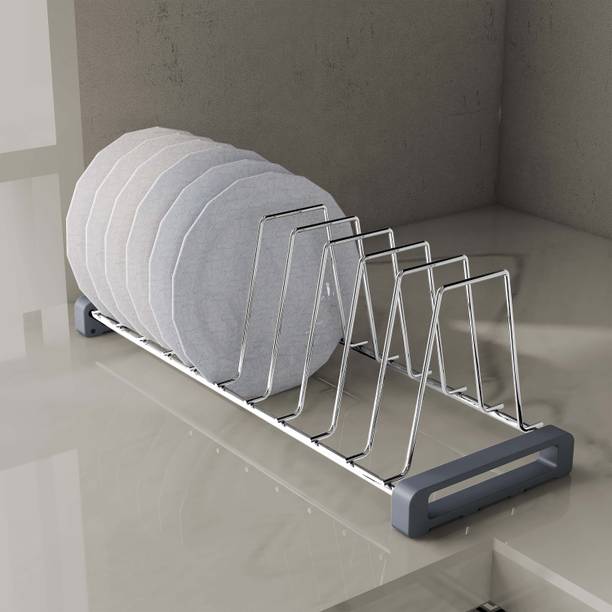 Impulse by Plantex Plate Kitchen Rack Steel Dish Rack/Thali Stand/Plate Stand for Modular Kitchen/Tandem Box-(8 Thali)