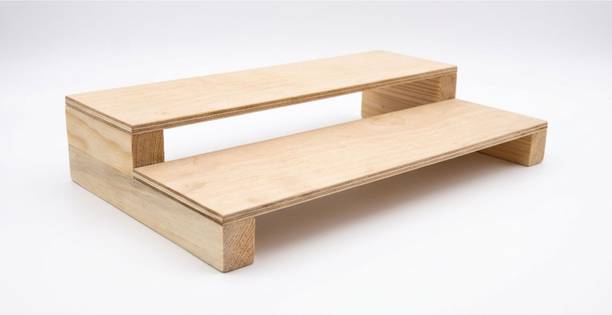 move2wood Containers Kitchen Rack Wood Wooden 2-Tier Mu...