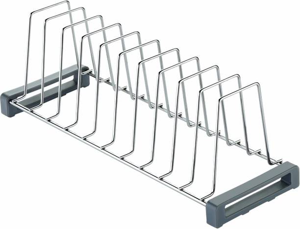 Smartslide Plate Kitchen Rack Steel Stainless Steel 20 Inch Multipurpose Kitchen Plate Rack / Plate Holder / Thali Rack / Dish Rack / Plate Stand / Chopping Board Holder / Dish Drainer for Kitchen (Big)