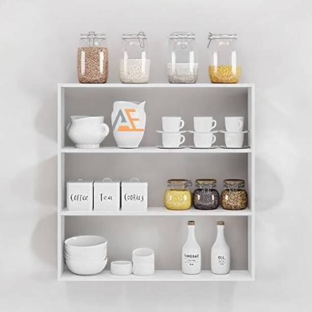 Stylish Art Maker Containers Kitchen Rack Wood Wooden Kitchen Rack,Wood Containers Rack,Wall Mounted Racks,Wall Shelf(MDF)