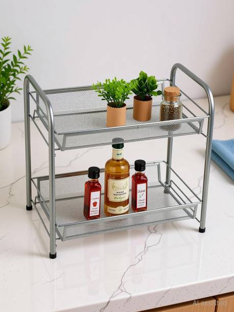 S-B-S Store Containers Kitchen Rack Iron kitchen Spice Rack Kitchen countertop organizer