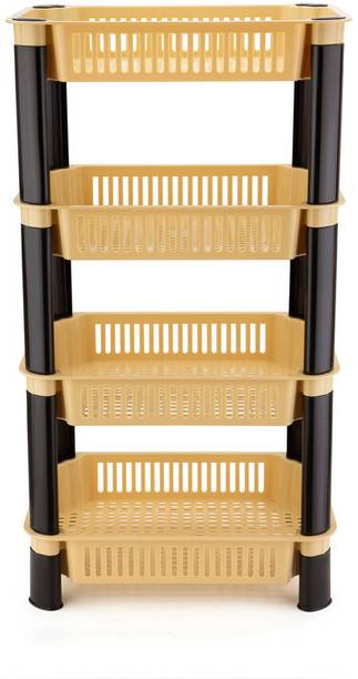 फाइनर 4 Layer Multipurpose Shelf Stand Basket Rack for kitchen रसोई रैक
