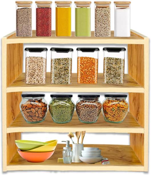 MEENA ENTERPRISES Utensil Kitchen Rack Wood Multipurpose Wooden Kitchen Spice Rack,Masala,organizer stand for kitchen