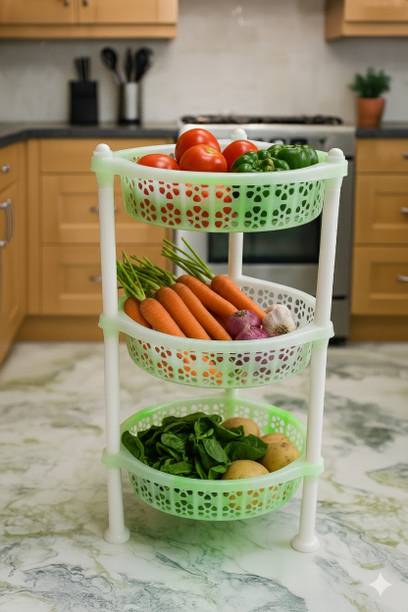 rj enterprises Fruits/Vegetables Kitchen Rack Plastic plastic rack