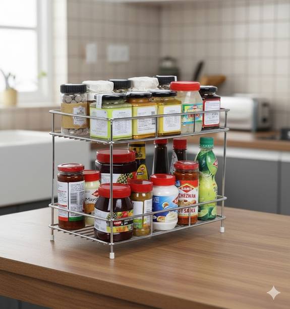 AAZAN ENTERPRISES Plate Kitchen Rack Steel Space Saving Kitchen Rack 2.1