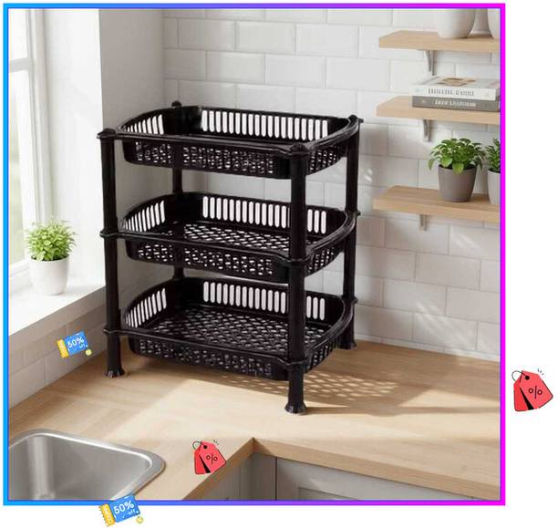Pipasa Fruits/Vegetables Kitchen Rack Plastic Vegetable Stand for Kitchen Basket 235