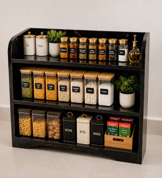 Home Makeover Group Containers Kitchen Rack Wood NEW 3 TIER MULTIPURPOSE KITCHEN ORGANISER