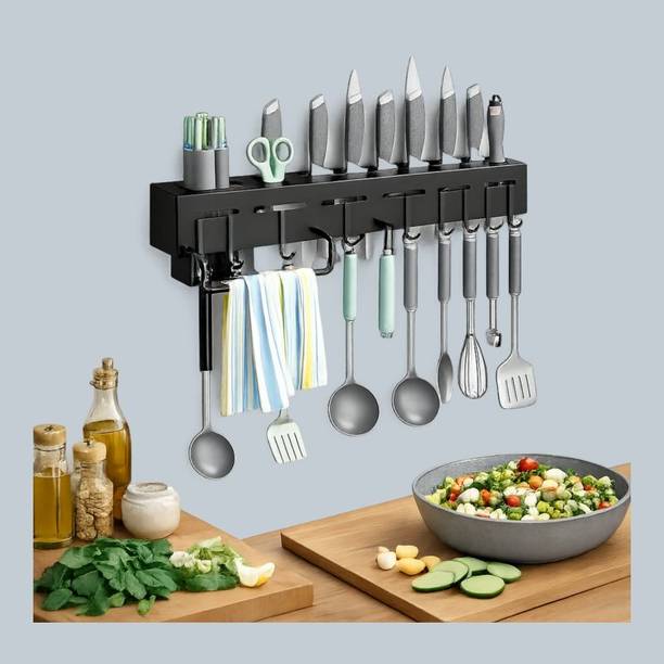 Corique Utensil Kitchen Rack Plastic Plastic Kitchen Hanging Shelf with Utility Stand