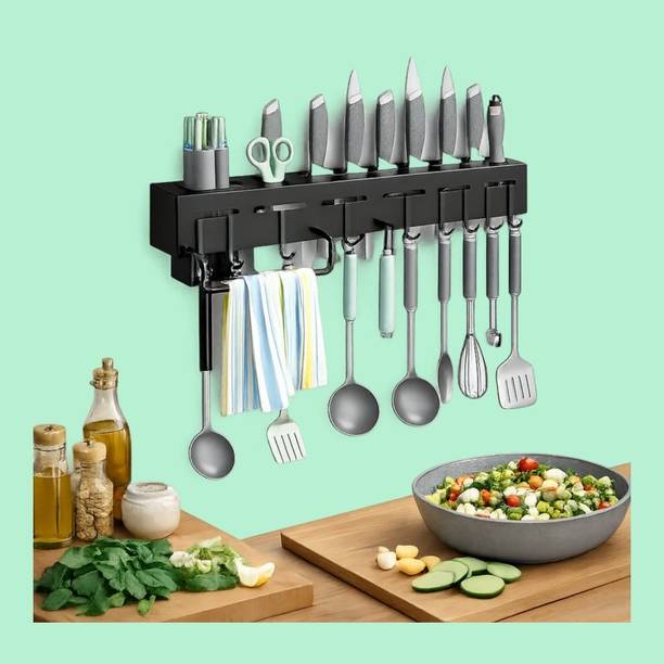 VARCHIQUE Utensil Kitchen Rack Plastic Space Smart Kitchen Organizer