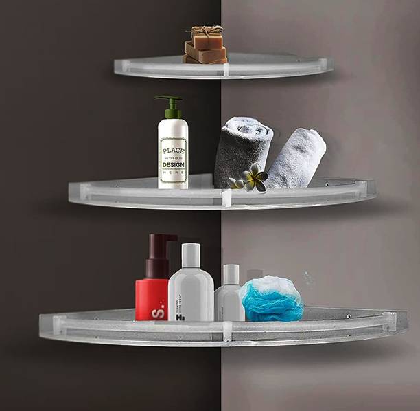 RBS Containers Kitchen Rack Plastic Multipurpose Corner Unbreakable Corner Set of 3 pcs storage rack