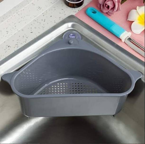 Roswaqio Dish Drainer Kitchen Rack Plastic Sink Storage Rack Kitchen Rack Triangle Sink Filter Corner