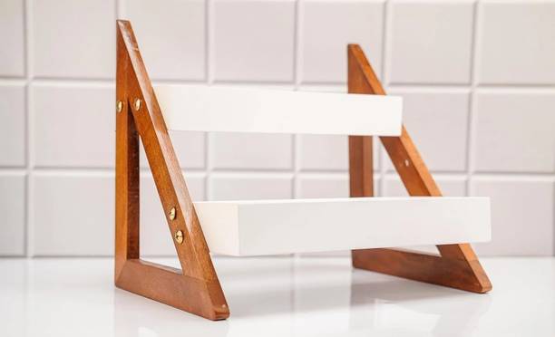 AnDecy Containers Kitchen Rack Wood Wooden Triangle 2-T...