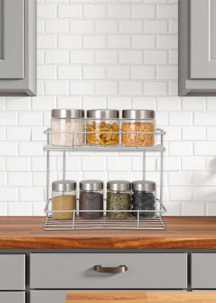 Kombuis Kitchenware Utensil Kitchen Rack Steel 2 Tier Kitchen Rack | Kitchen Pantry Storage Wall Mounted