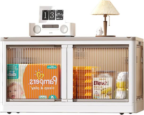 Keekos 1-Door 1-Shelf Plastic Foldable Bin for Clothes Plastic Shoe Rack Plastic Shoe Rack