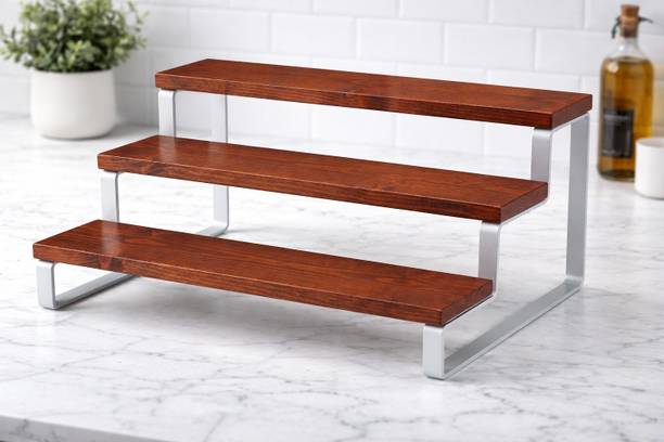 A RHANDICRAFTS Containers Kitchen Rack Wood wooden spice rack, masala rack, kitchen organizer, spice stand wooden,