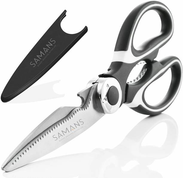 SAMANS SAMANS Premium Stainless Steel Kitchen Scissors for Meat Vegetables BBQ Stainless Steel All-Purpose Scissor