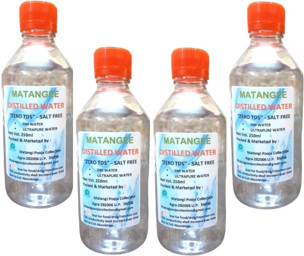 Matangee Ultra Pure Distilled Water PACK OF 4 for Battery/Inverter/Car - 1LT Bottle Kitchen Cleaner