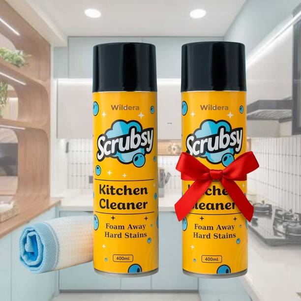 WILDERA Scrubsy Kitchen Surface Cleaner Spray for Oily & Greasy Stains Kitchen Cleaner