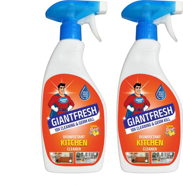GIANTFRESH Multi Surface Disinfectant Spray Lemon Splash Kitchen Cleaner Bottle Combo Kitchen Cleaner