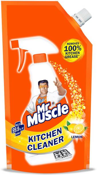 Mr.Muscle Kitchen Cleaner Refill, Lemon, Removes 100% Kitchen Grease Kitchen Cleaner